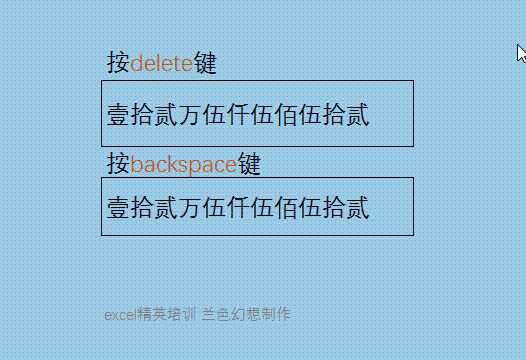 excel 第八十九 Backspace和Delete键用法「终于解决」