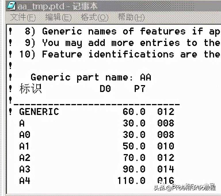 Proe/Creo族表使用详解