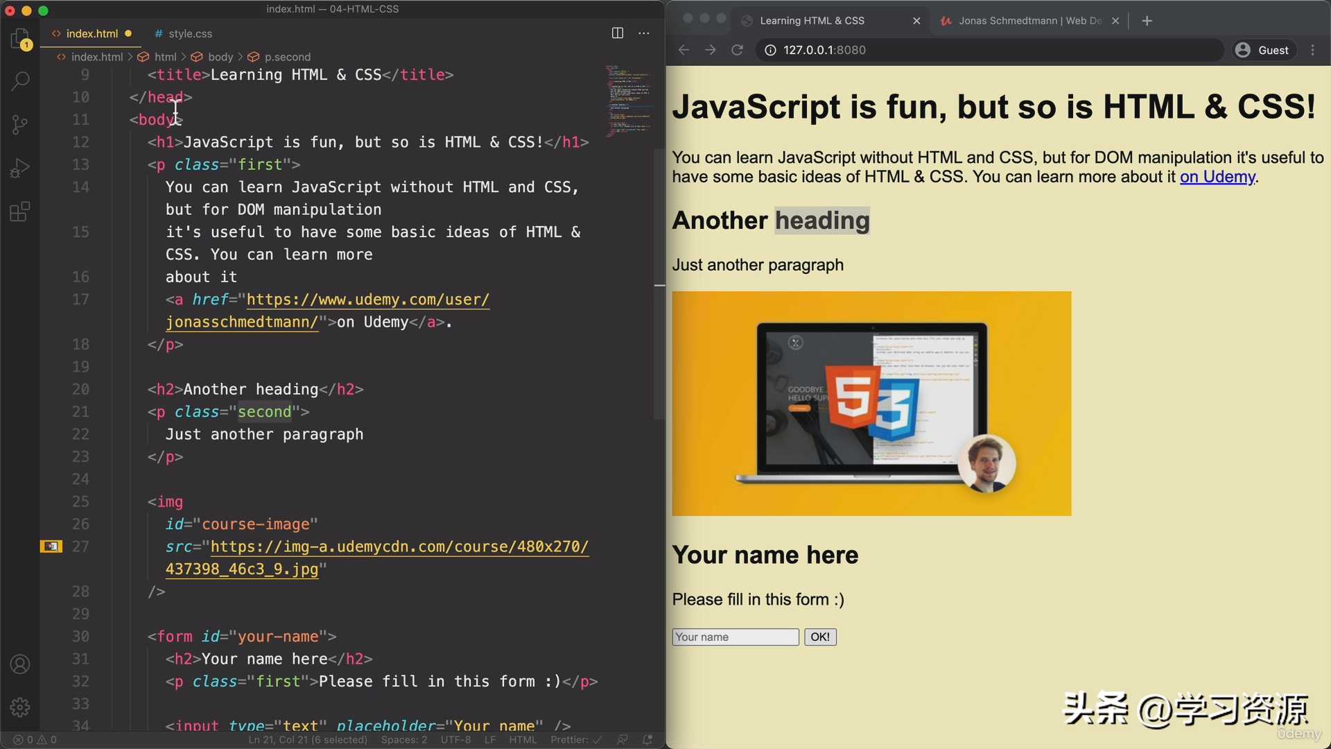 JavaScript：06 HTML & CSS Crash Course[通俗易懂]