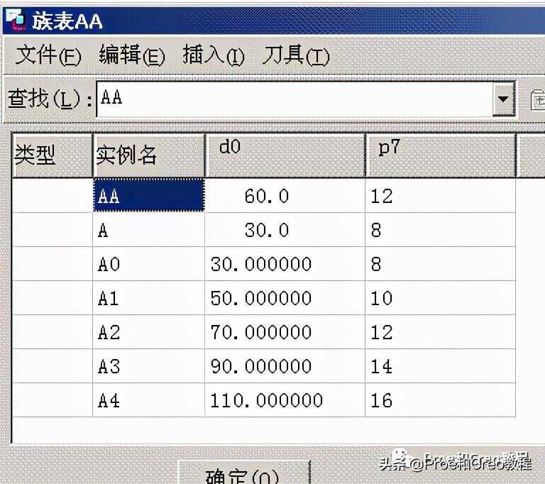 Proe/Creo族表使用详解