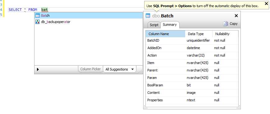 SQL开发利器SQL Prompt