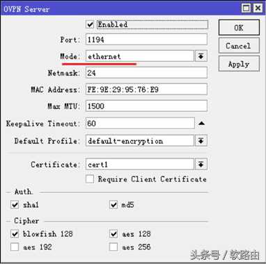 ROS软路由功能强大的ROS系统，Open V-P-N配置