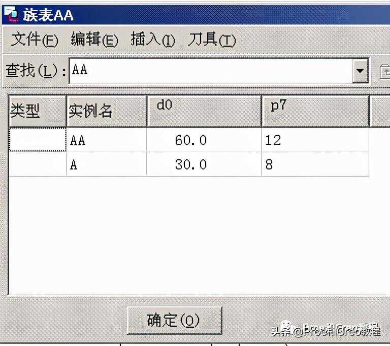 Proe/Creo族表使用详解