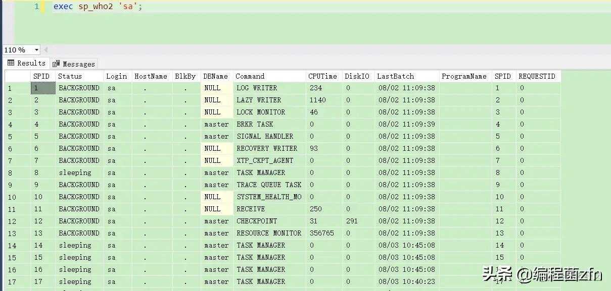 SQLServer中sp_Who、sp_Who2和sp_WhoIsActive介绍和查看监视运行[通俗易懂]