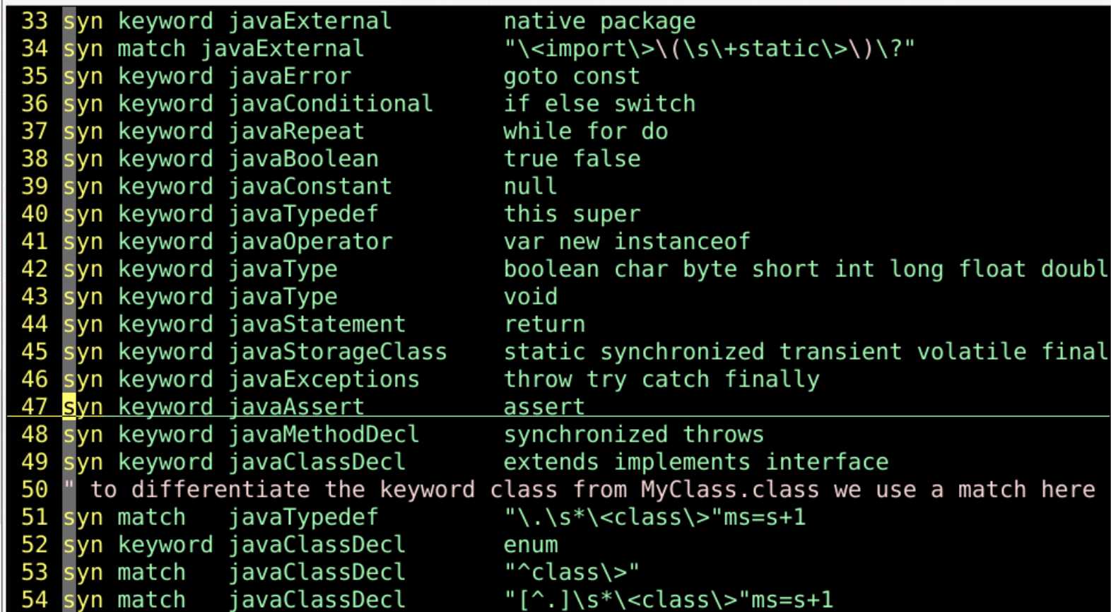 oeasy教您玩转vim - 90 - # 语法定义syntax