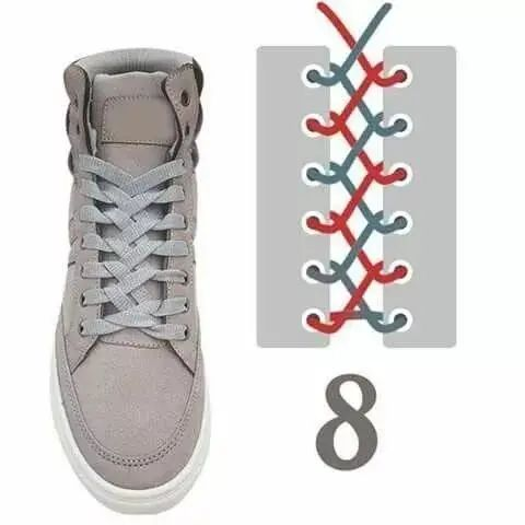 双圆环环布带系法图解_Get新技能24种鞋带花式系法，看看你会几种，这要是穿出门，回头率超高！... (https://mushiming.com/)  第18张