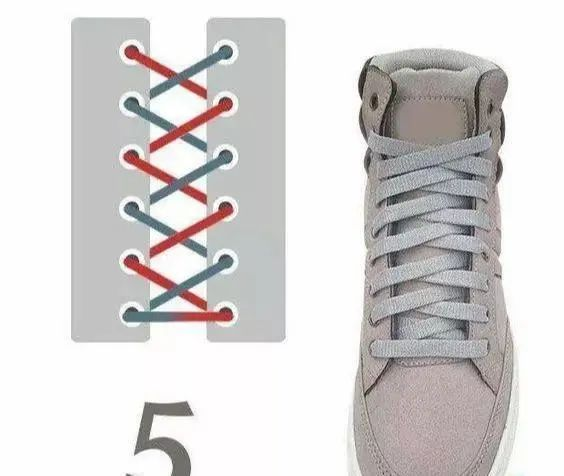 双圆环环布带系法图解_Get新技能24种鞋带花式系法，看看你会几种，这要是穿出门，回头率超高！... (https://mushiming.com/)  第15张