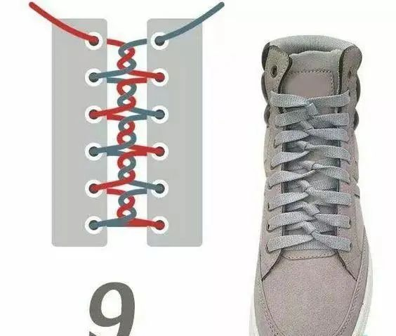 双圆环环布带系法图解_Get新技能24种鞋带花式系法，看看你会几种，这要是穿出门，回头率超高！... (https://mushiming.com/)  第19张