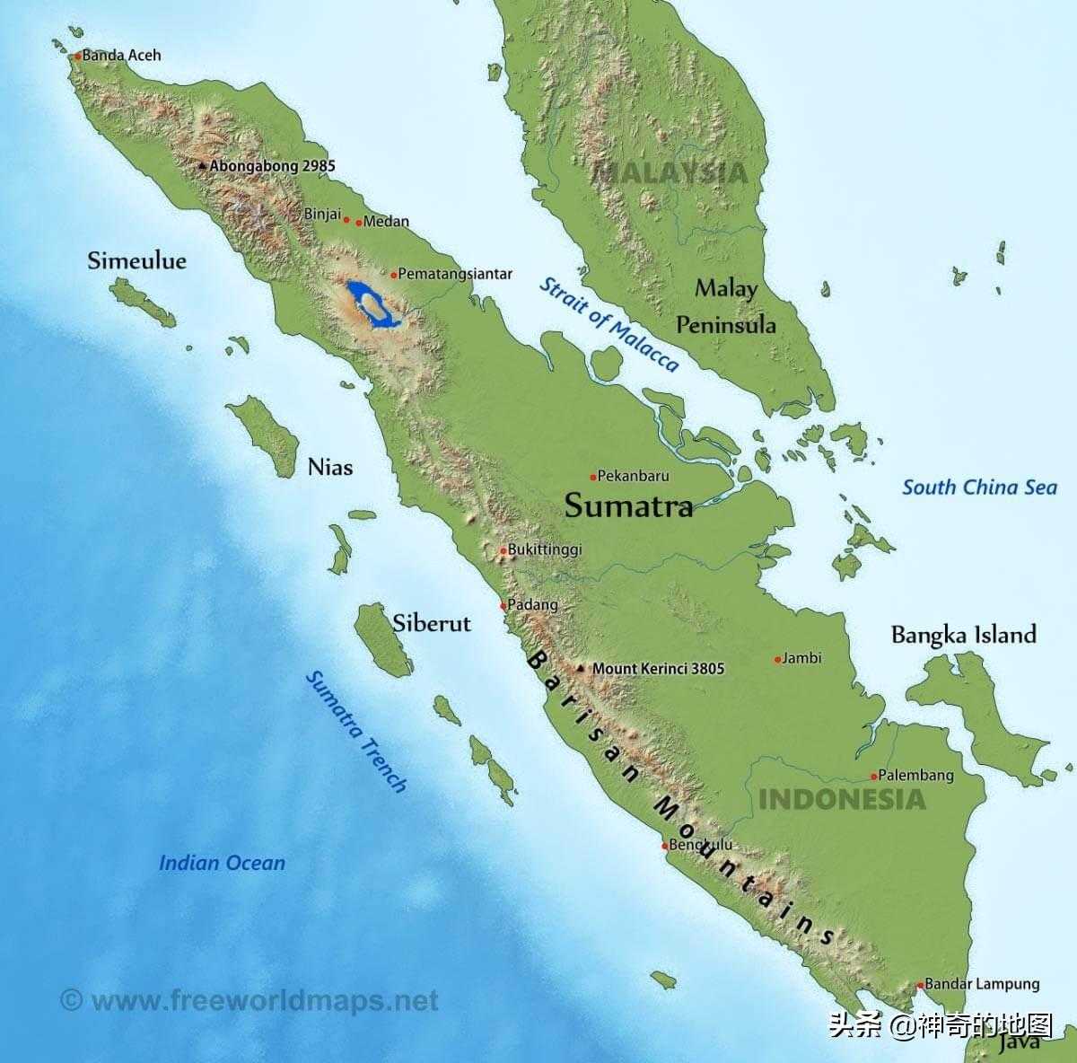 地图上的那些岛屿（18）苏门答腊岛(Sumatra Island)