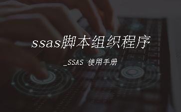 ssas脚本组织程序_SSAS