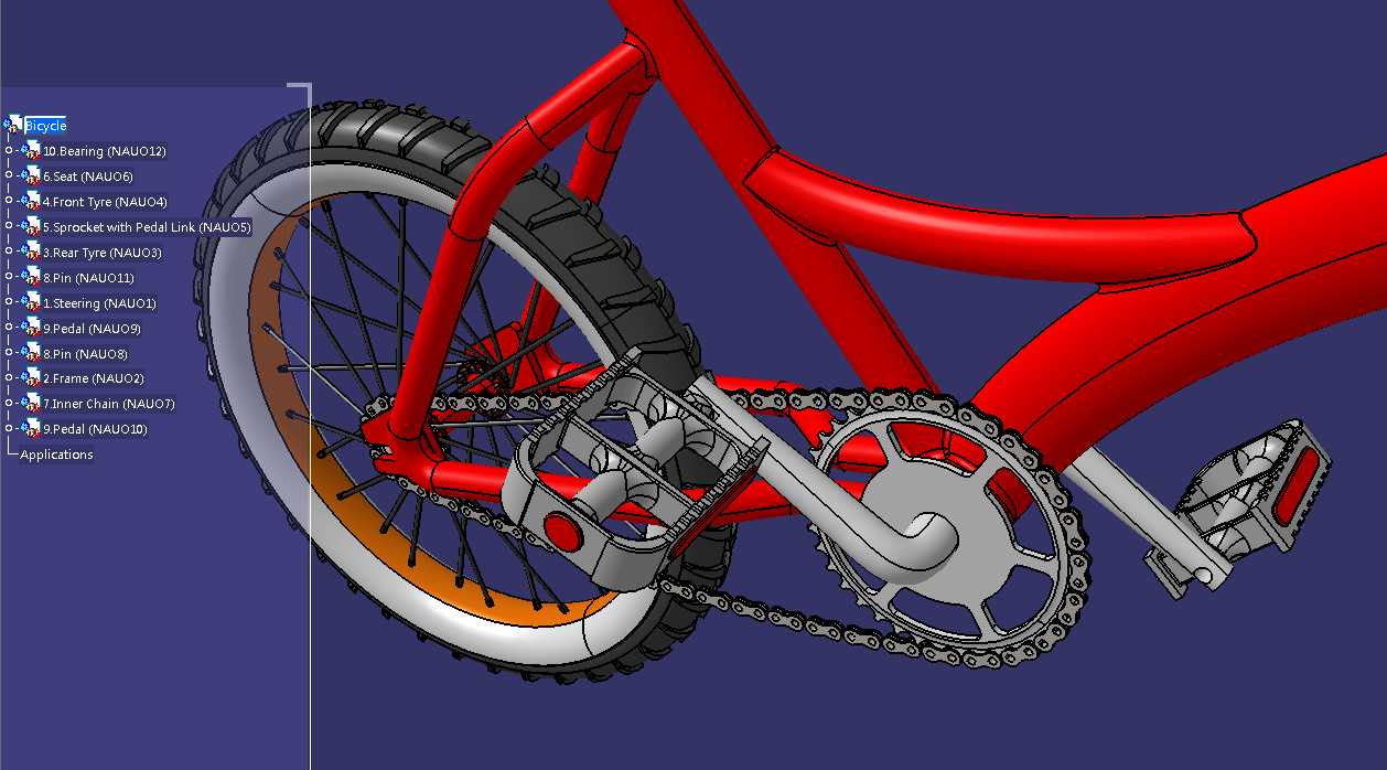 bicycle小型儿童自行车3D数模图纸 STEP格式