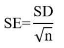 统计 - 标准差(SD) vs 标准误差(SE)