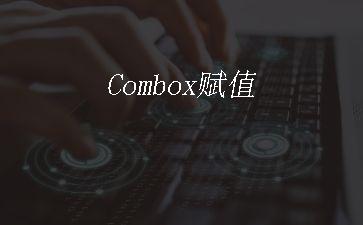 Combox赋值"