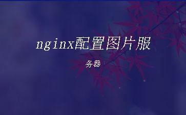 nginx配置图片服务器"