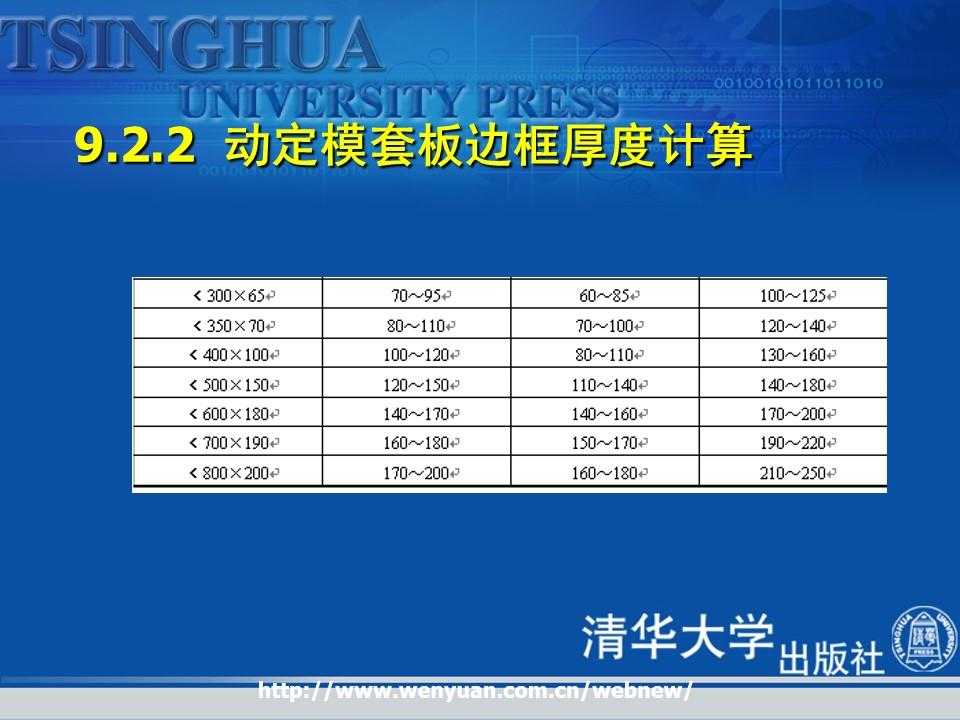 《金属压铸工艺与模具设计》第9章：压铸模成型零部件与模体设计