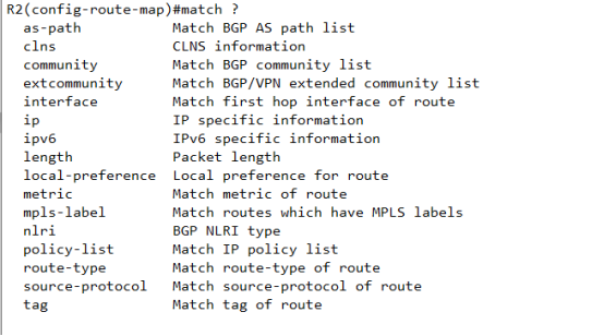 route-map的原理及简单应用
