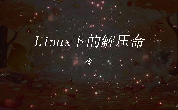 Linux下的解压命令"