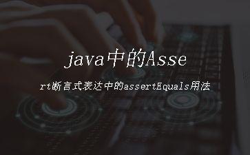 java中的Assert断言式表达中的assertEquals用法"