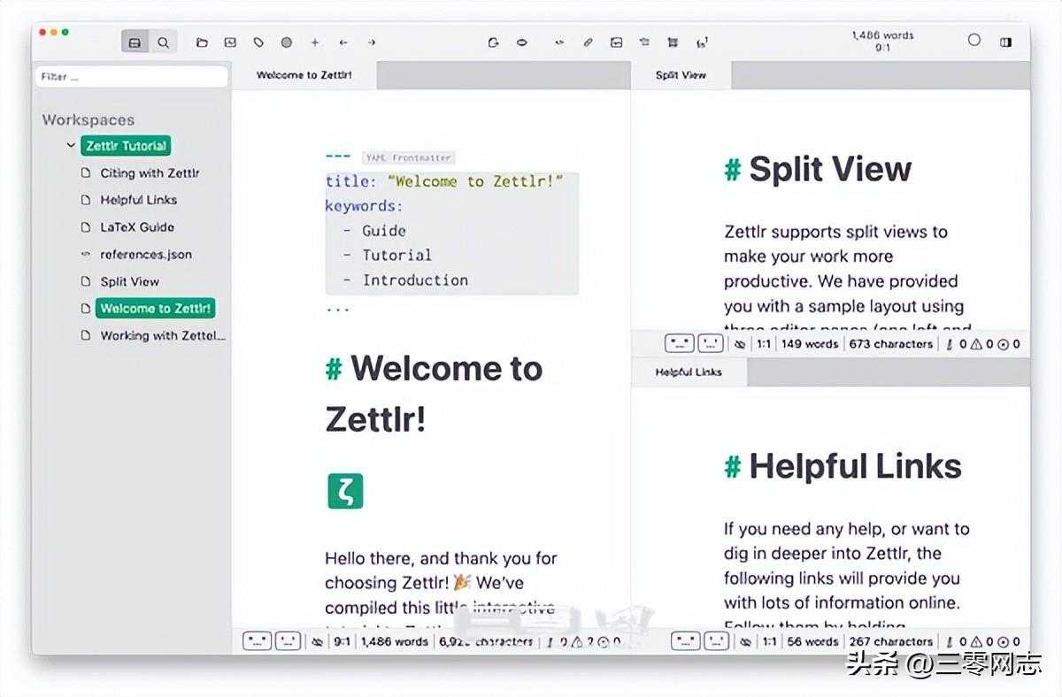 Zettlr-适用于作家和研究员高度定制化的写作工具