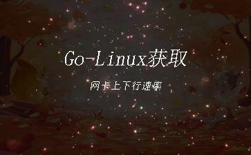 Go-Linux获取网卡上下行速率"