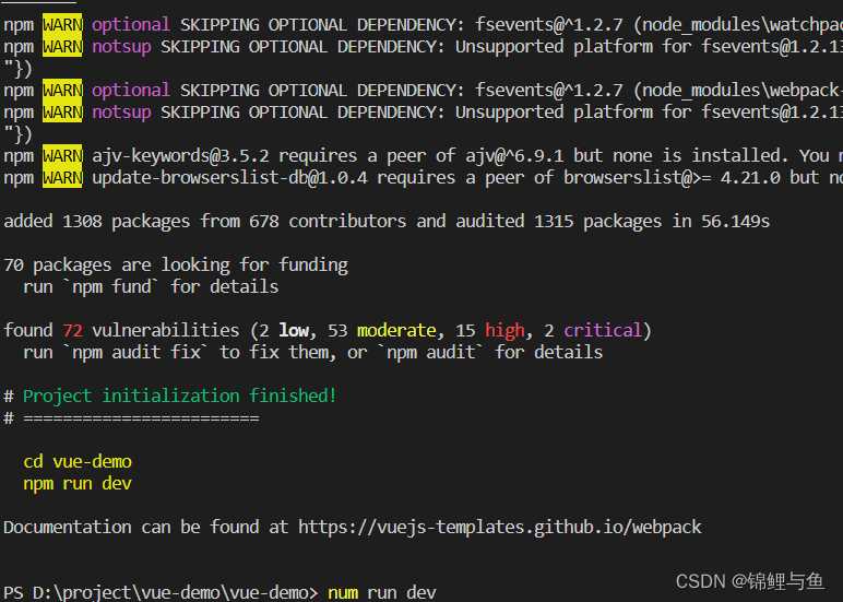 Visual Studio Code 創建vue項目[親測有效]
