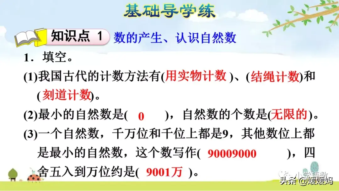 人教版四年级数学上册第1单元《十进制计数法》课件及同步练习