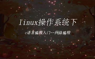 linux操作系统下c语言编程入门--网络编程"