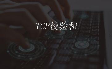 TCP校验和"