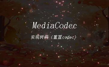 MediaCodec实现转码（重置codec）"