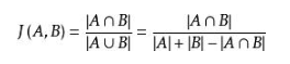 jaccard相似系数公式_jaccard系数用来聚类