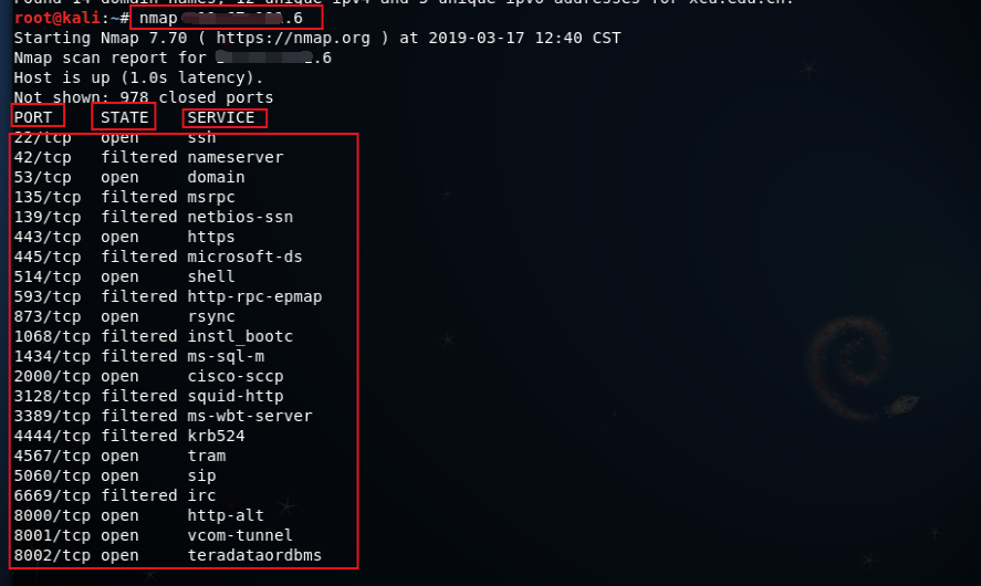 kali渗透测试之三操作系统识别-nmap