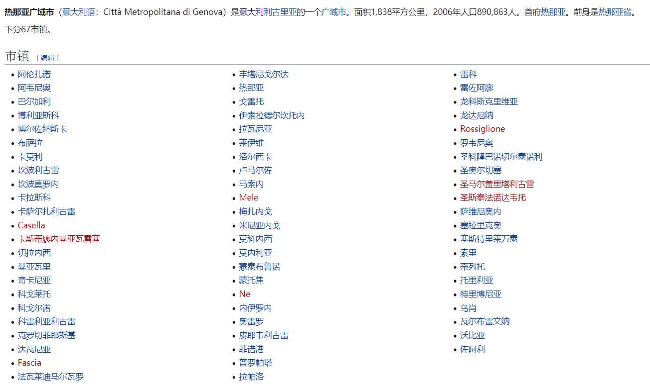 意大利的利古里亚大区形状像Ω，面积5422平方公里，管4个省