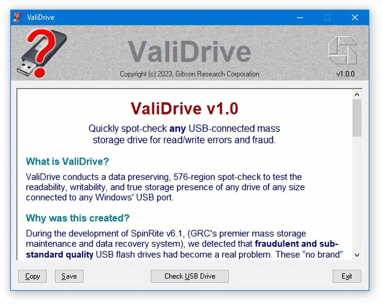扩容优盘克星诞生！ValiDrive v1.0正式发布，小白也可轻松辨别