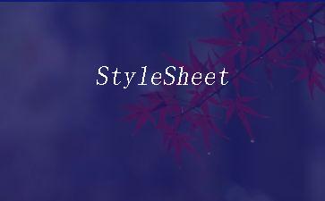 StyleSheet"