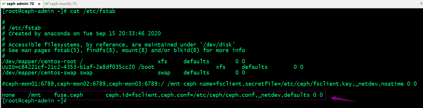 分布式存储系统之Ceph集群CephFS基础使用