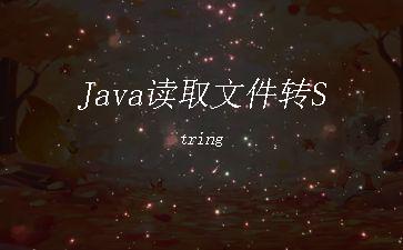 Java读取文件转String"
