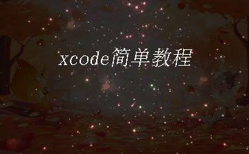 xcode简单教程"