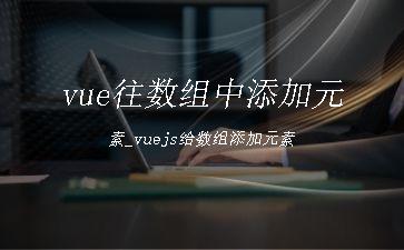 vue往数组中添加元素_vuejs给数组添加元素"