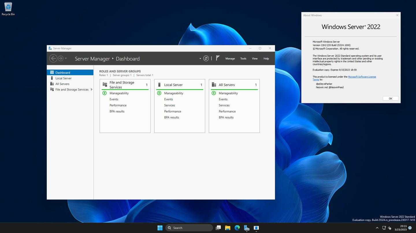 Windows Server vNext预览版25324发布，系统托盘回归秒数显示