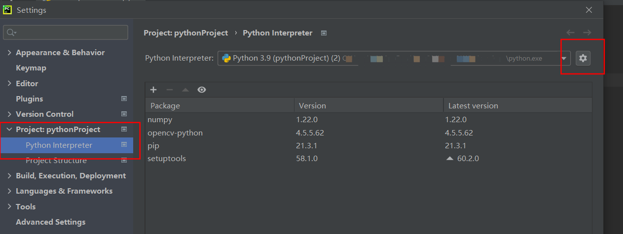Python/PyCharm/OpenCV安装以及PyCharm配置OpenCV环境变量