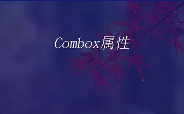 Combox属性"