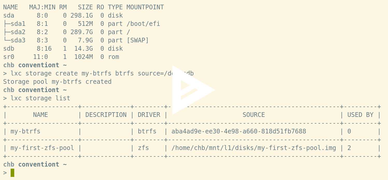 LXD 2.15 中的存储管理