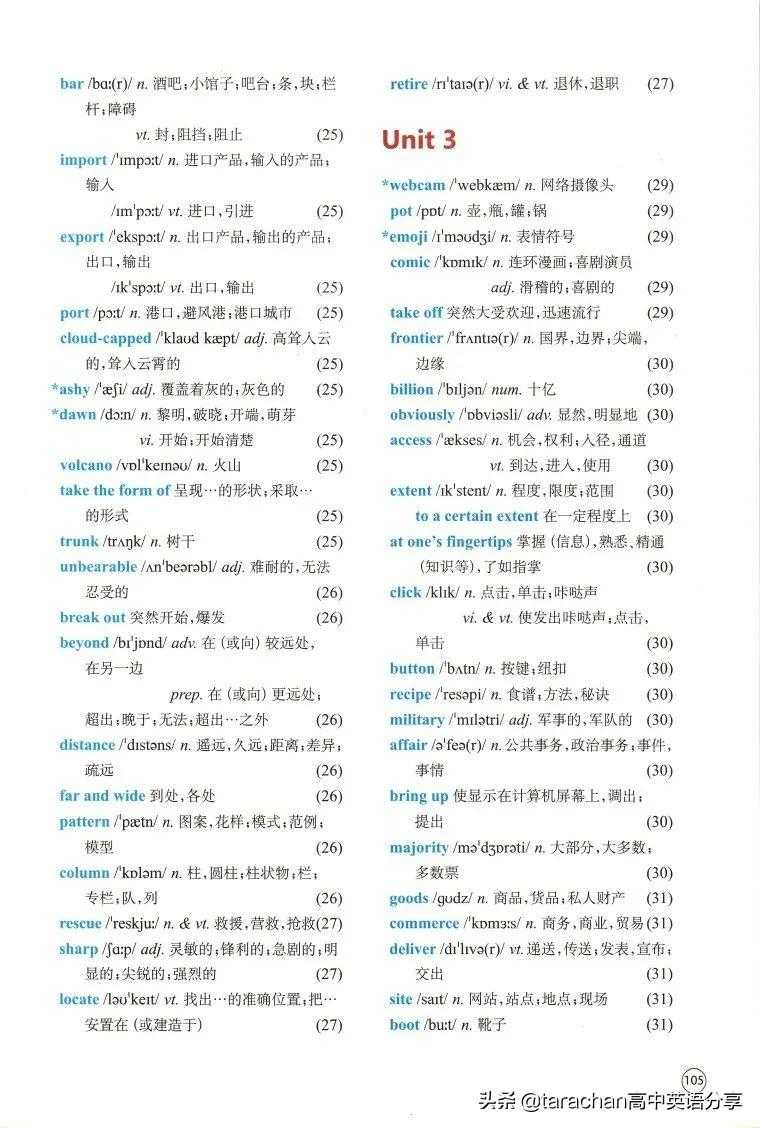 新译林版高一必修三单词表