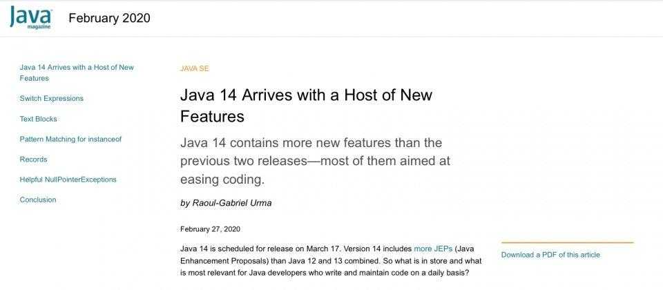 Java 14 即将发布，正式加入新的 Switch 表达式