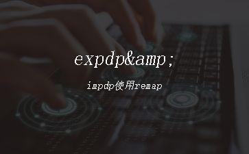 expdp&impdp使用remap"