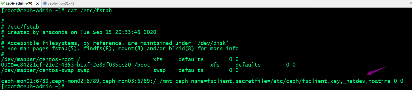 分布式存储系统之Ceph集群CephFS基础使用
