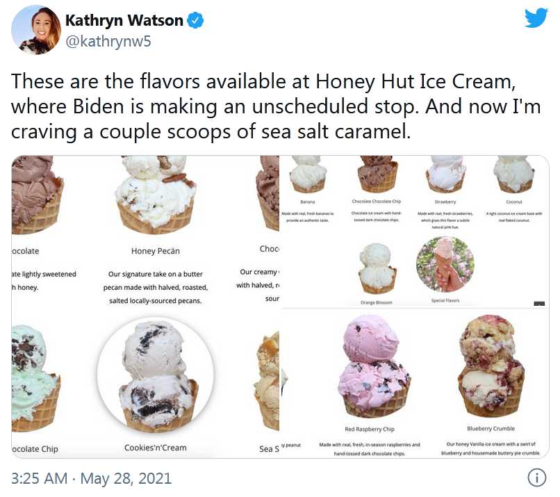 美媒记者痴迷报道拜登手中的冰淇淋，网友不满：我们的媒体太尴尬了